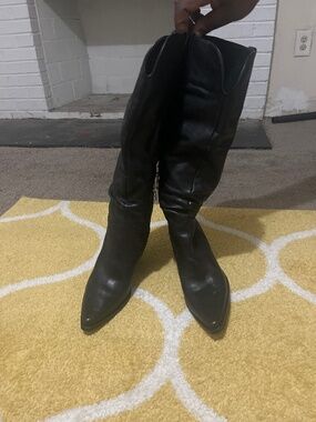 Black Scrunch Aldo Cowboy Boots